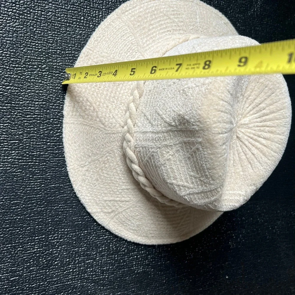Four Buttons San Diego Hat Textured Fedora Braided Rope Wide Brim O/S Coastal - Picture 9 of 11